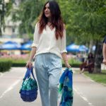 Geanta in culori de valuri