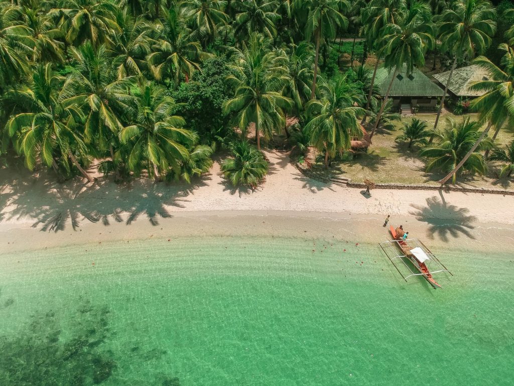 beautiful beach drone picture